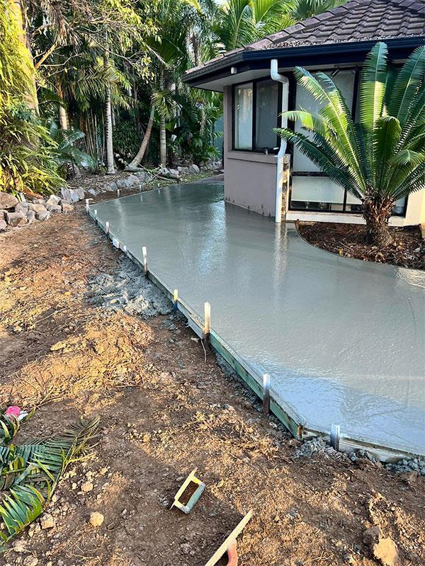 Freshly poured concrete