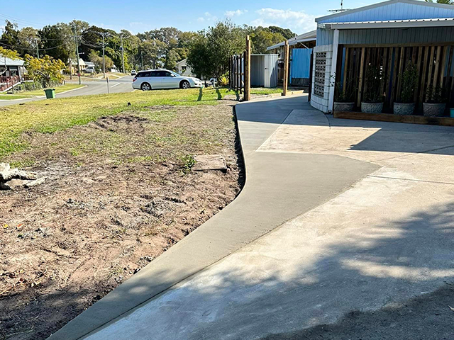 New driveway concrete